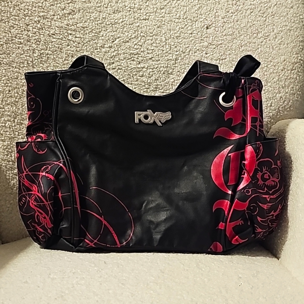 Fox Raceing Handbag Pink and Black
